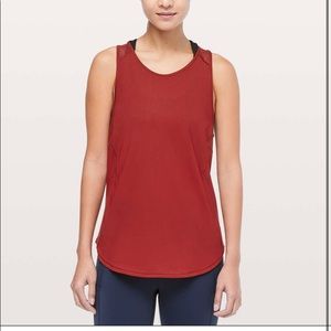 Lululemon red sculpt running tank size 6